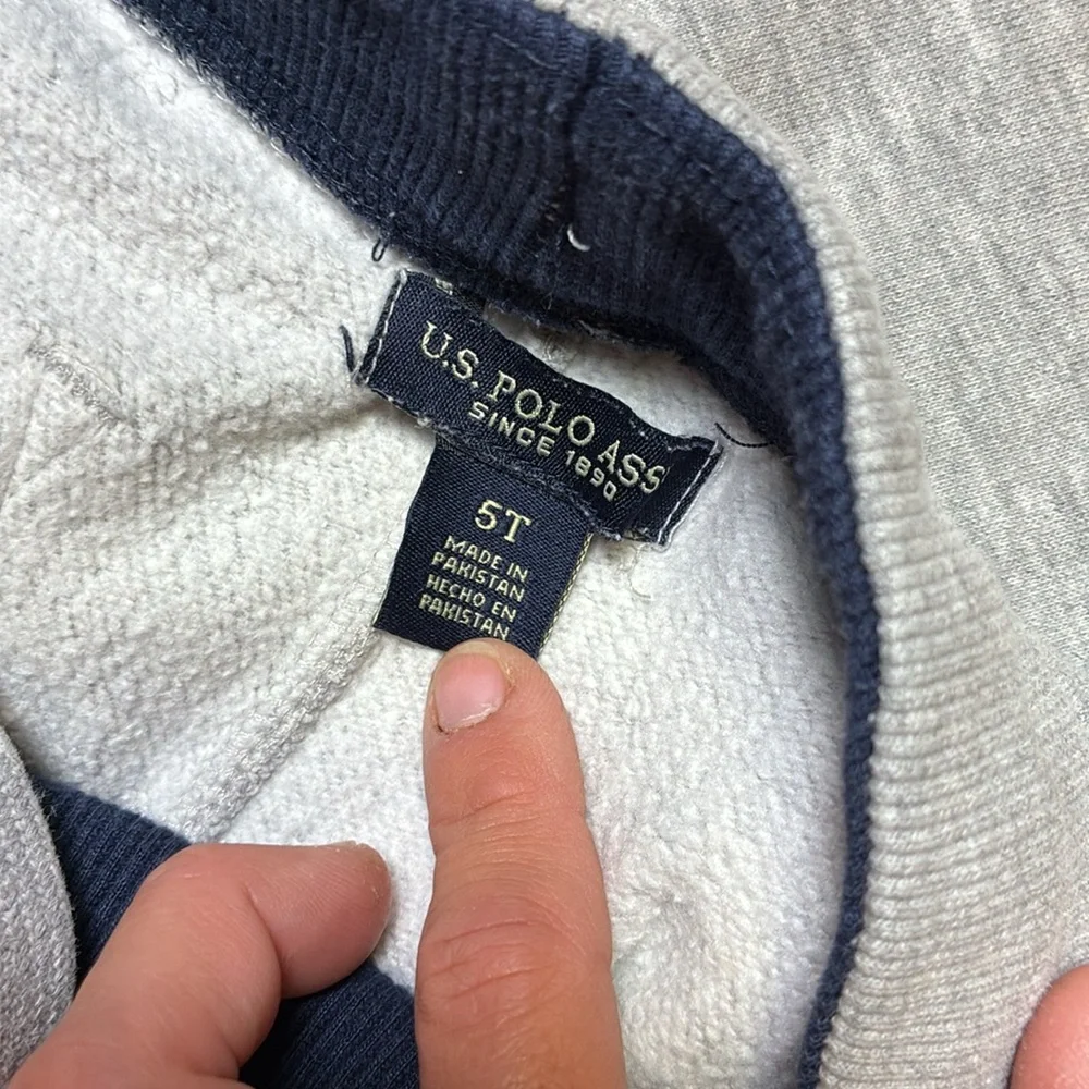 Nike Kids & US Polo Assn Gray Sweatpants Set - Picture 4 of 6